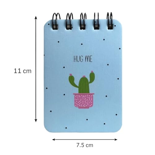 Image of Spiral Pocket Notebook (7.5 x 11 cm) | Cute Mini Notepad | Small Handy Notebook for School, Office & Personal Notes (Hugme)