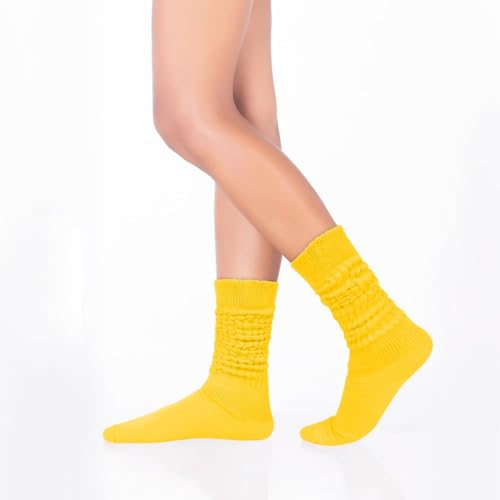 Image of Violet Mist women slouch socks thick colored knee high scrunch socks long stacked sock boot 80s 90s Novetly