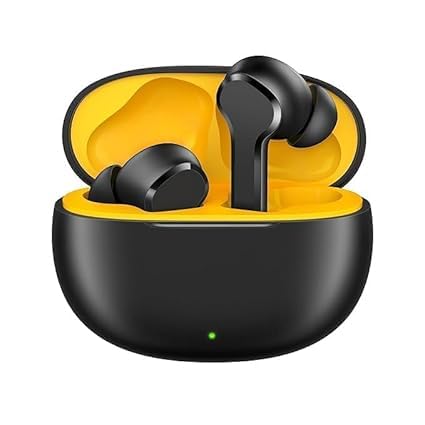 Image of Buds T110 True Wireless Bluetooth Earbuds for Realme with 12mm Dynamic Bass Driver, AI ENC for Calls, Bluetooth 5.4, 48 Hours Playtime, Fast Charging, Low Latency Gaming, IPX5 Water Resistant - Black