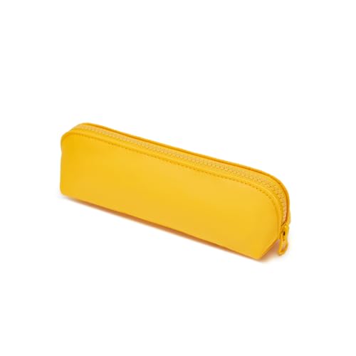 Image of Pencil Case Small Pencil Pouch Slim (Yellow, Oxford)