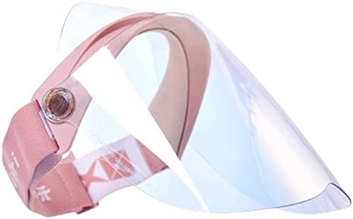 Hapifri Face Shield Sunglasses Sun Visor Unisex Physical Facial UV Protection for Outdoors Sports Driving,UPF 70+, 100% UV400 Goggles with Adjustable Headband Pink L