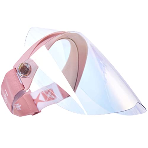 Hapifri UV Protection Face Shield, Unisex Facial Sun Visor for Men Women Outdoors Sports Driving, UPF 70+,100% UV400 Face Visor（Laboratory Test Certificate with Adjustable Headband Pink L…
