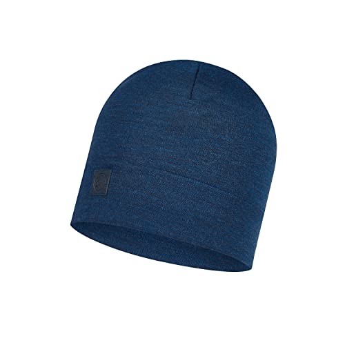 Buff Solid Denim - Heavyweight Merino Wool Hat - Adult Sized