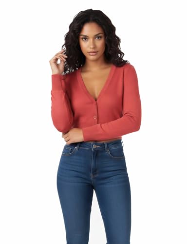 Image of Allsense Women's Cropped Bolero Shrug Cardigan | 3 /4 Sleeve, Button Down, Lightweight Knit Sweater