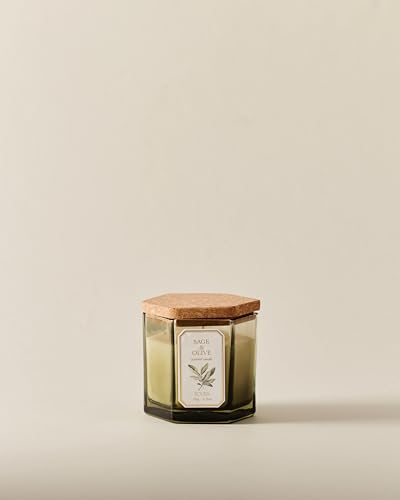 Bougie parfumée Sauge & Olive méditerranéenne longue combustion