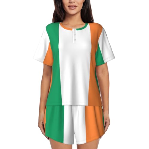 Pyjama drapeau irlandais 2 pièces doté de poches pratiques et d'un tissu ultra respirant