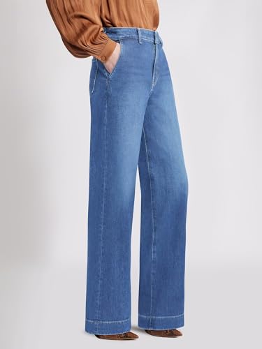 Image of Wide Leg Jeans for Women High Waist Stretch Cargo Denim Pants