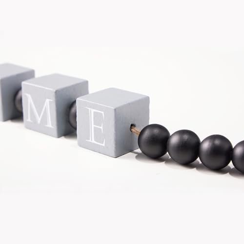 Wood-Home-Sign-Block-Bead-Garland-with-Jute-Tassel-for-Home-Decor-Modern-Farmhouse-Decoration-for-Tabletop-Mantel-Shelf-Tiered-Tray-Decor-Grey Wood Home Sign Block Bead Garland with Jute Tassel for Home Decor Modern Farmhouse Decoration for Tabletop Mantel Shelf Tiered Tray Decor Grey