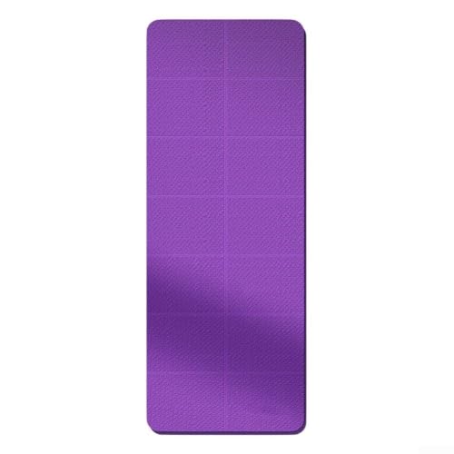 Esterilla de yoga antideslizante con doble cara de 4 mm, diseño plegable para ejercicio