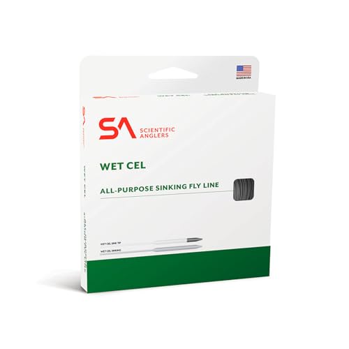 Scientific Anglers Wetcel Type VI General Purpose Sinking Lines, Black, WF- 7-S