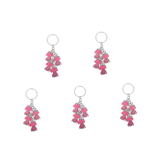 Jellyfish Keychain Key Accesorios para automóviles Cho Gadgets CAR ACCESORIOS LINDOS ACCESORES DE CAR CASA CLAVE Rings para llaves de la llave Caqueta de la llave del tema Animal del llavero Rosa rosa