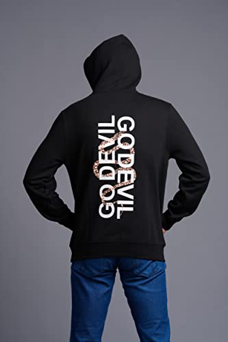 Image of Go Devil Regular Fit 100% Cotton Full Sleeves Winter Wear Stylish Trendy Printed Hoodies Sweatshirt for Men /Boys with Pockets for Everyday Use