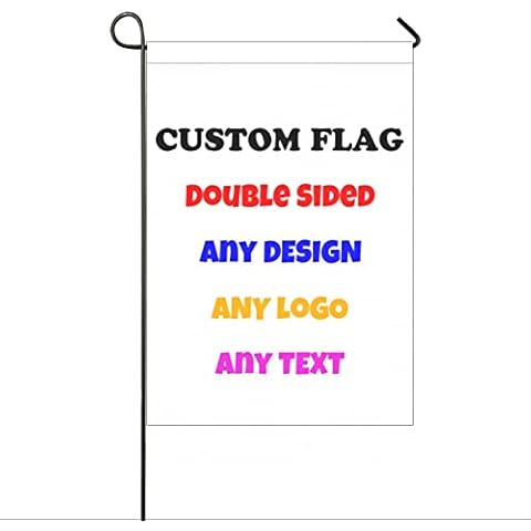 SHIYEL Custom Flag for Garden Double Sided Customized Outdoors Banners Personalized Flags Design Your Own Logo Picture Photo Text for Outdoor Yard Farmhouse Porch Patio Decorations 12 x 18 inches Cover