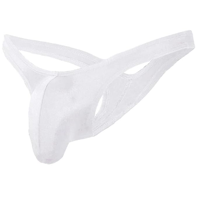 AAYAN BABY Men's Thong Lingerie Soft and Comfortable Undergarments for Men (XXL) White 07005