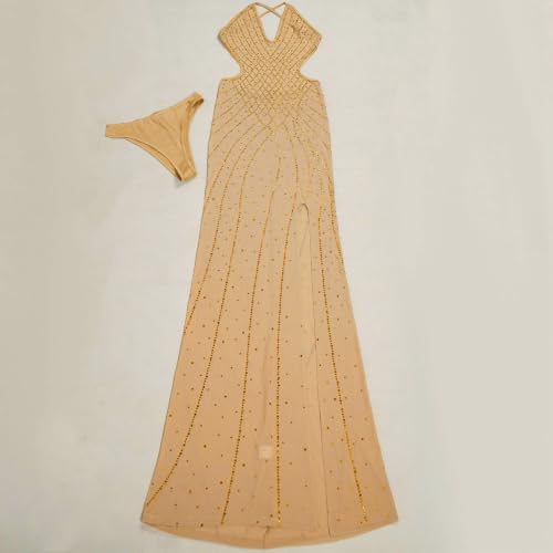 Image of PORRCEY Sexy Elegant Rhinestone Party Club Night Formal Dress for Women