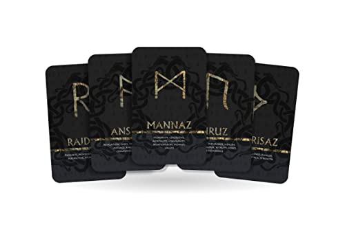 Ibiza Tarot - Elder Futhark Runes | Fortune Telling Oracle Cards Deck for Beginners - Set of 24 Cards