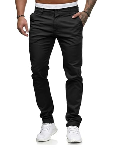 Image of HUNGSON Mens Chinos Dress Pants Slim Fit Stretch Business Casual Golf Work Slacks Trousers