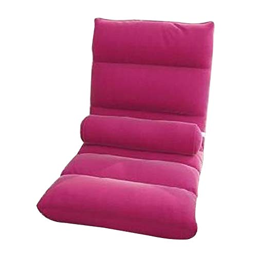 Chaise de sol pliante rose rouge réglable avec son coussin