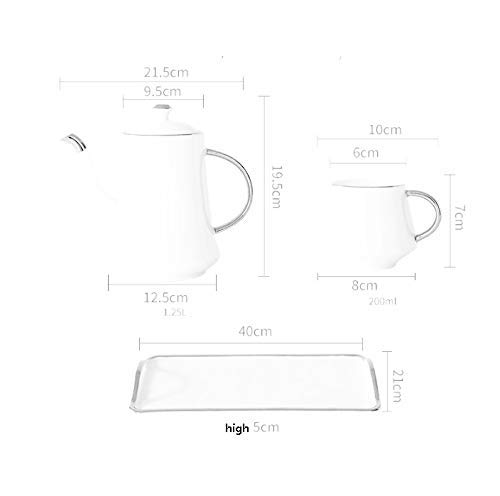 SGSG Juego de té y café de cerámica, Caja de Regalo nórdico Phnom Penh, Juego de Tazas y Tazas de café Negro, Juego de… - Imagen 3