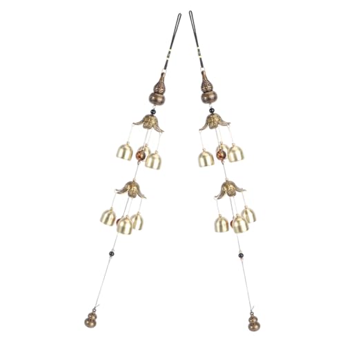 Carillons éoliens gourde Feng Shui : lot de 2 cloches pour patio