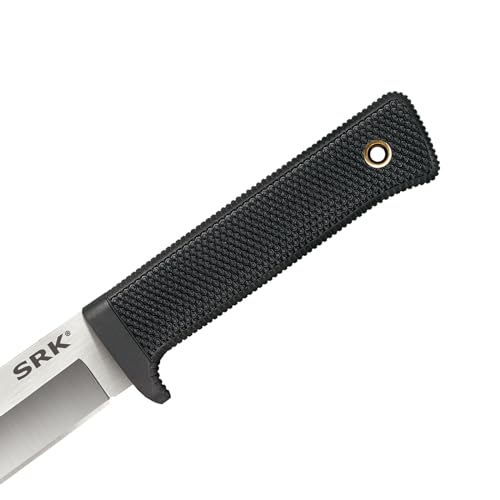 Image of COLD STEEL SRK 6 inch CPM 3V Clip Point Razor-Sharp Blade 4.75 inch Kray-Ex Durable Handle Tactical Fixed Blade Knife w /Secure-Ex Sheath | 4.75 Kray-Ex Handle, Secure-Ex Sheath, 10.75 Overall Length