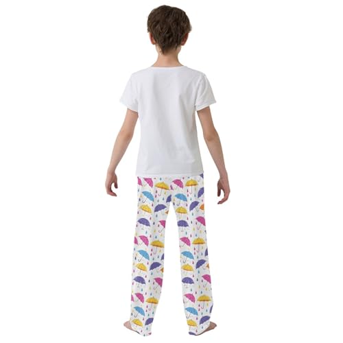 Pajama Pants Cute Umbrellas Raindrops PJ Bottoms Sleepwear Lounge Sleep Pant with Pockets3