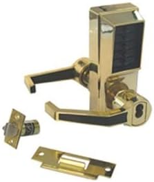 Simplex LL1021B-03-41 Left Hand Mechanical Push Button Lock With Small Format IC Prep Bright Brass Finish