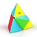 Bukefuno QY Toys Pyramid 2x2 Cube stickerless Magic 2x2x2 Pyraminx Puzzle Cube Speed Toy
