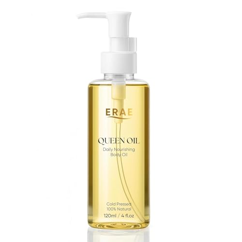 SDUQULK ERAE Queen Oil Cold-Pressed Botanical Body Oil Lightweight Daily Moisturizing Oil for Arms Tummy & Thighs Deeply Nourishing (120 ml / 4 fl oz Each) (1PC)