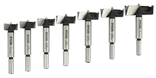 Flash Deals - 50% OFF Ryobi A9FS7 7 Piece X Wing Woodworking Forstner Bit Set for Drill Press Use (Mountable Storage Case Included)