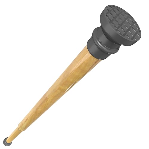 BAOYOUNI 突っ張り棒 つっぱりポール、幅40～56cm、耐荷重35kg、パイプ直径2.5cm、スチール製、カーテンポール (木目調)