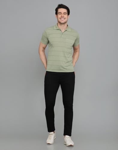 Image of INKKR Striped Polo Neck T-Shirt Dora Combo
