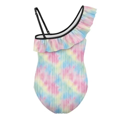 Image of Girls Swimsuit One Piece Ruffle Swimsuit Non-Slip Straps UPF 50+ for Girls Size 3-14 Years