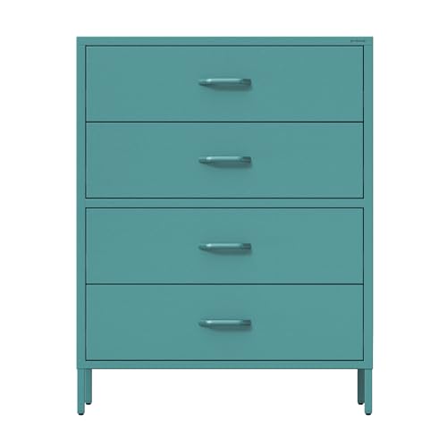 Jan Nowak Commode Métal 4 Tiroirs – Meuble de Rangement Industriel pour Chambre et Salon 80 x...