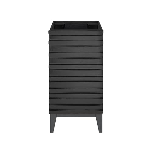 Image of Swiss Madison Cascade 18 inch Bathroom Vanity in Black - Cabinet