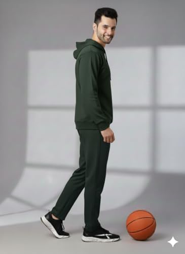 Image of Mack Jonney Solid Track Suit for men | Co-ord Set | Warm Fleece Tracksuit Set | Full Sleeve Hoodie