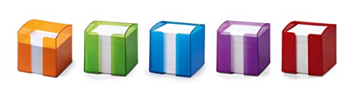 Bloc pour feuillets Durable Trend avec distributeur de notes carrées vertes transparentes - 2