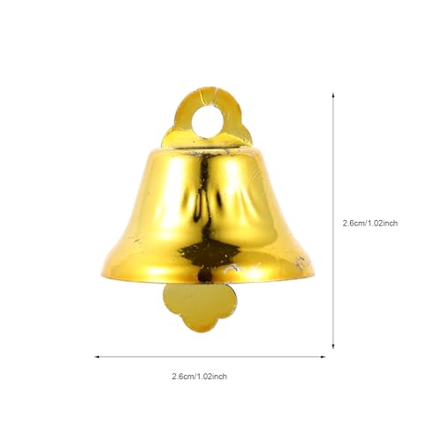 TOPPERFUN 50pcs Bells Crafting Charms for Bird Toys Christmas Decorations and Pet Accessories Gold Silver Green - Image 2
