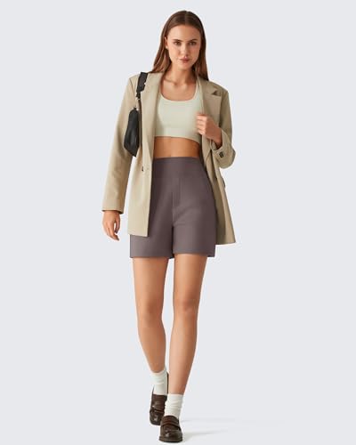 Image of G4Free EverGoing Women's Casual Shorts High Waisted 4'' / 5'' Comfy Shorts with Pockets for Yoga Workout Lounge