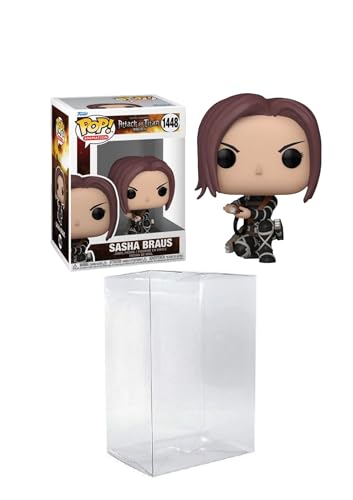 Funko Pop! Animation: Attack on Titan Temporada final - Sasha Braus incluido con un protector de ático de Byron