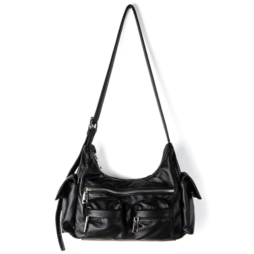 GETBSTOOP Sac à main fourre-tout en cuir de capacité pour femme Sac à bandoulière rétro Polyvalent PU Sac à bandoulière Sac à bandoulière Hobo Sac Fille Sac à main élégant