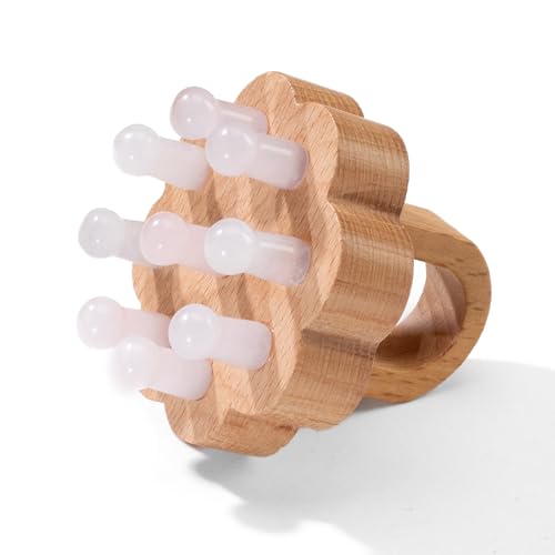 KALIFANO Rose Quartz Massage Tool for Facial Sculpting, Skin Revi...