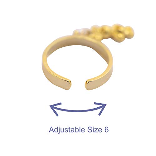 Image of Spinningdaisy Dangling Mighty Tiny Charm Adjustable Ring