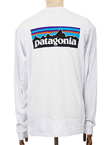 Patagonia M's L/S P-6 Logo Responsibili-Tee T-Shirt Ă Manches Longues pour Homme XS Blanc