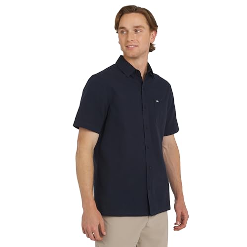 Quiksilver Men's Premium Cotton Short Sleeve Button Down Seersucker Shirt3