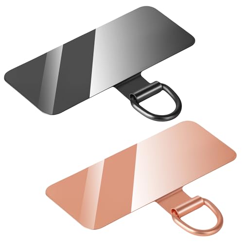 2Pcs Phone Tether Tab, Metal Sticky-Free Phone Lanyard Triangle-black+silver - 第 41/55 張圖片