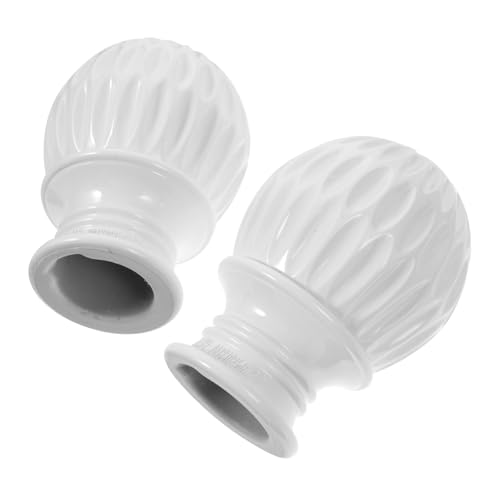 SOLUSTRE 2Pcs Honeycomb Curtain Rod Ends Elegant Decorative Head for Curtain Rods for Home Bedroom Easy to Install Unique Design for Warm Atmosphere