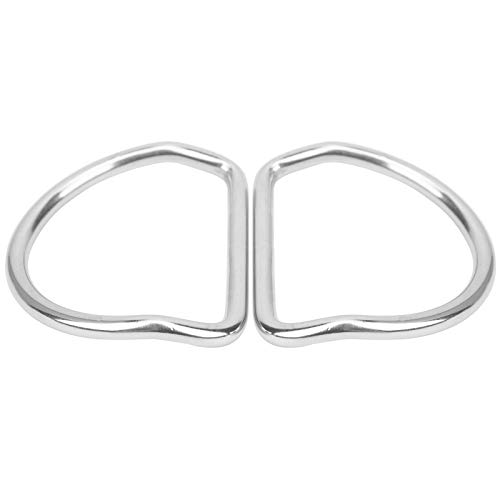 304 Stainless Steel Dring for 2 Inch Belt, Lightweight and Portable Curved Dring for Diving Harness, 2 Pcs Metal Divingsurfingclimbing
