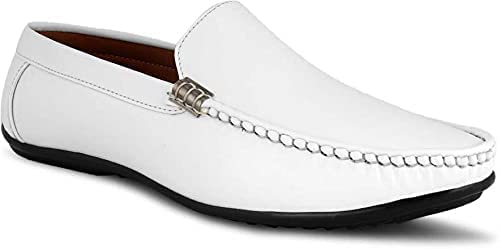 TYFARZ Mens Loafer Synthetic Casual Comfortable Formal Shoe. (White, Numeric_10) (B09YTSFN1J) Amazon Price History, Amazon Price Tracker