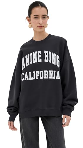 ANINE BING Women's Miles Sweatshirt, Vintage Black, L